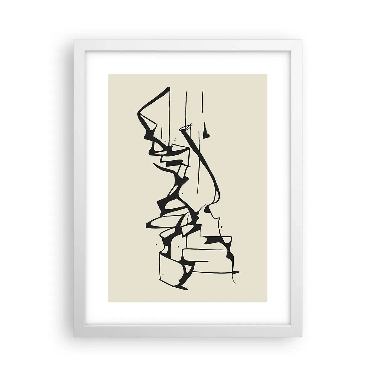 Affiche dans un cadre blanc - Poster - Peut-être un paysage - 30x40 cm