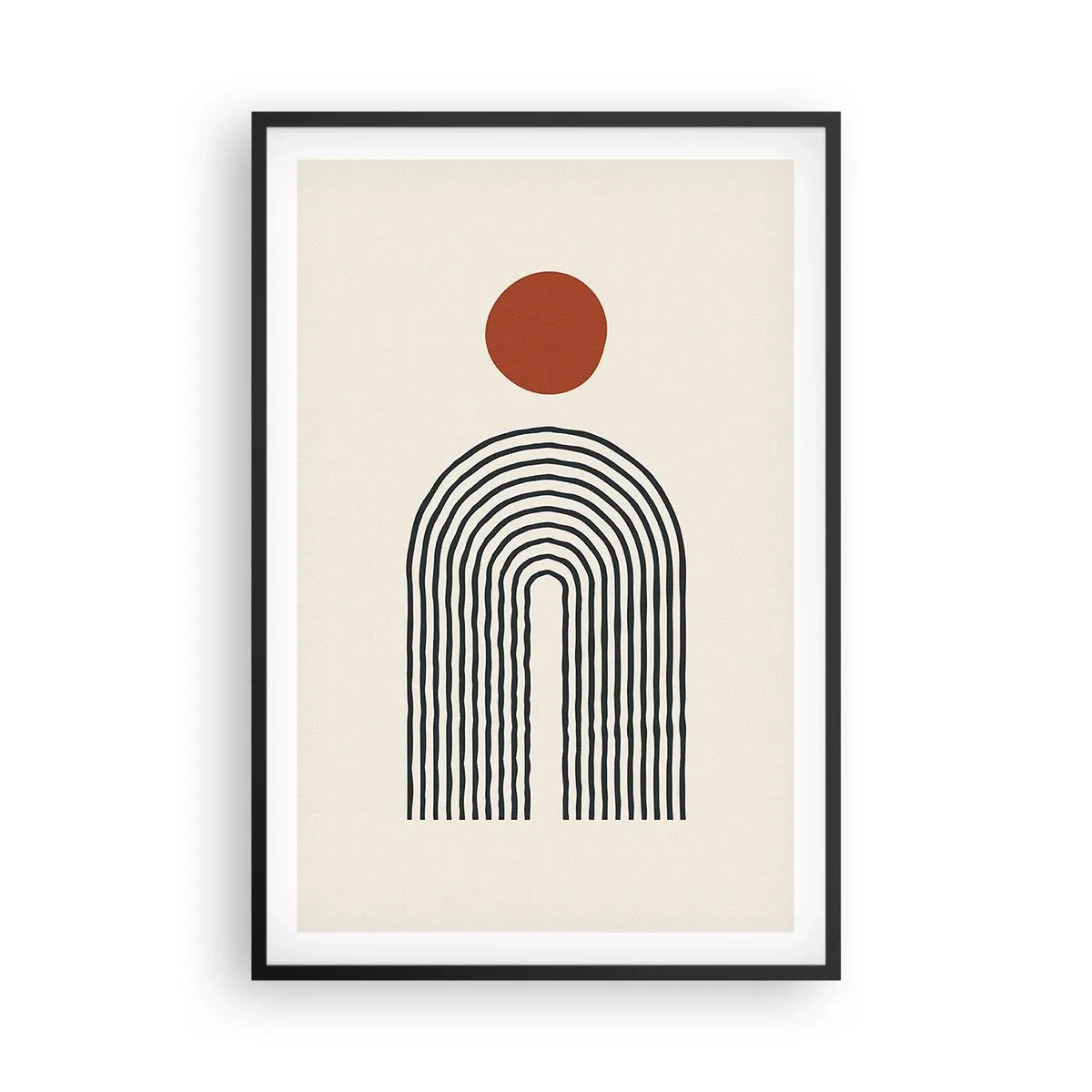 Affiche dans un cadre noir - Poster - Le magnétisme des formes et des couleurs - 61x91 cm