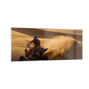 Impression sur verre - Image sur verre - Sur les vagues de sable - 100x40 cm