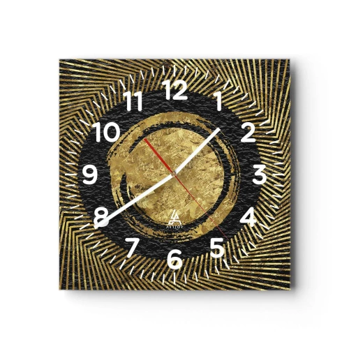 Horloge murale - Pendule murale - Composition glamour - 40x40 cm