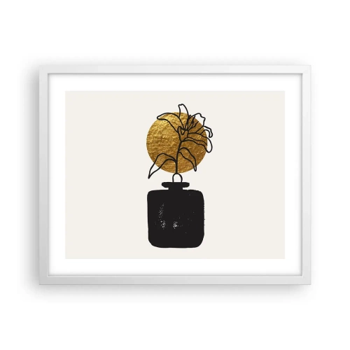 Affiche dans un cadre blanc - Poster - La beauté vaut son pesant d'or - 50x40 cm