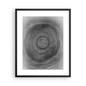 Affiche dans un cadre noir - Poster - Signe du temps - 40x50 cm