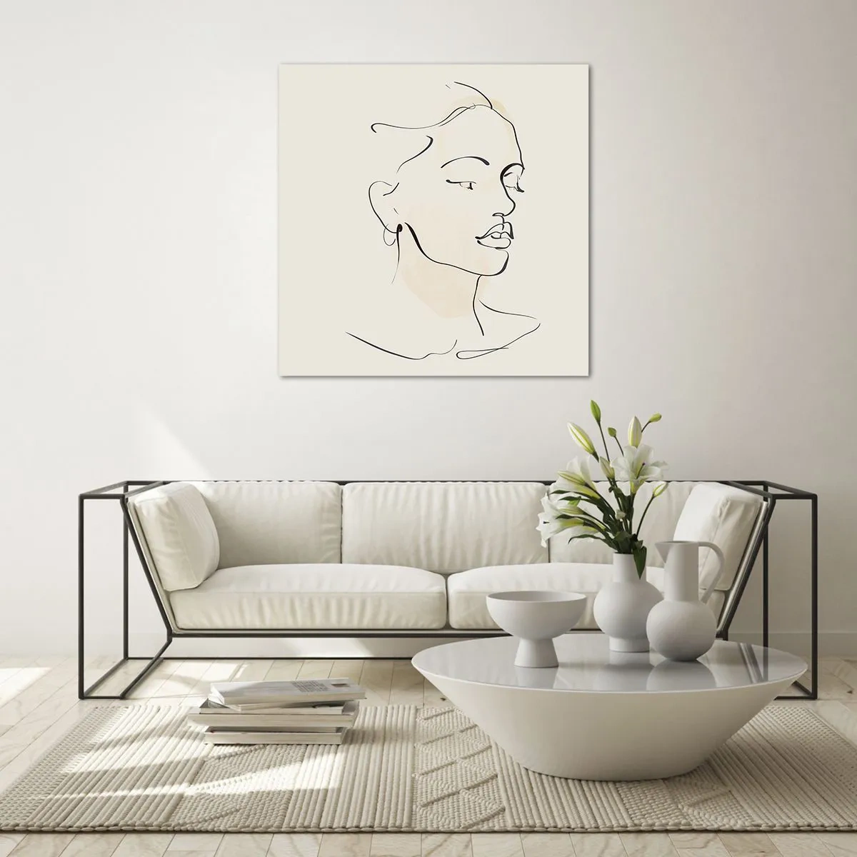 Impression sur verre - Image sur verre - Une ligne certaine - 70x70 cm