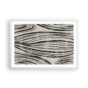 Affiche dans un cadre blanc - Poster - Ligne de marécage - 70x50 cm