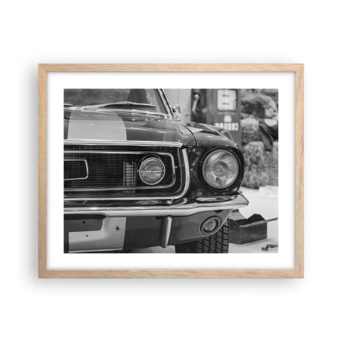 Affiche dans un chêne clair - Poster - Conduire dur - 50x40 cm