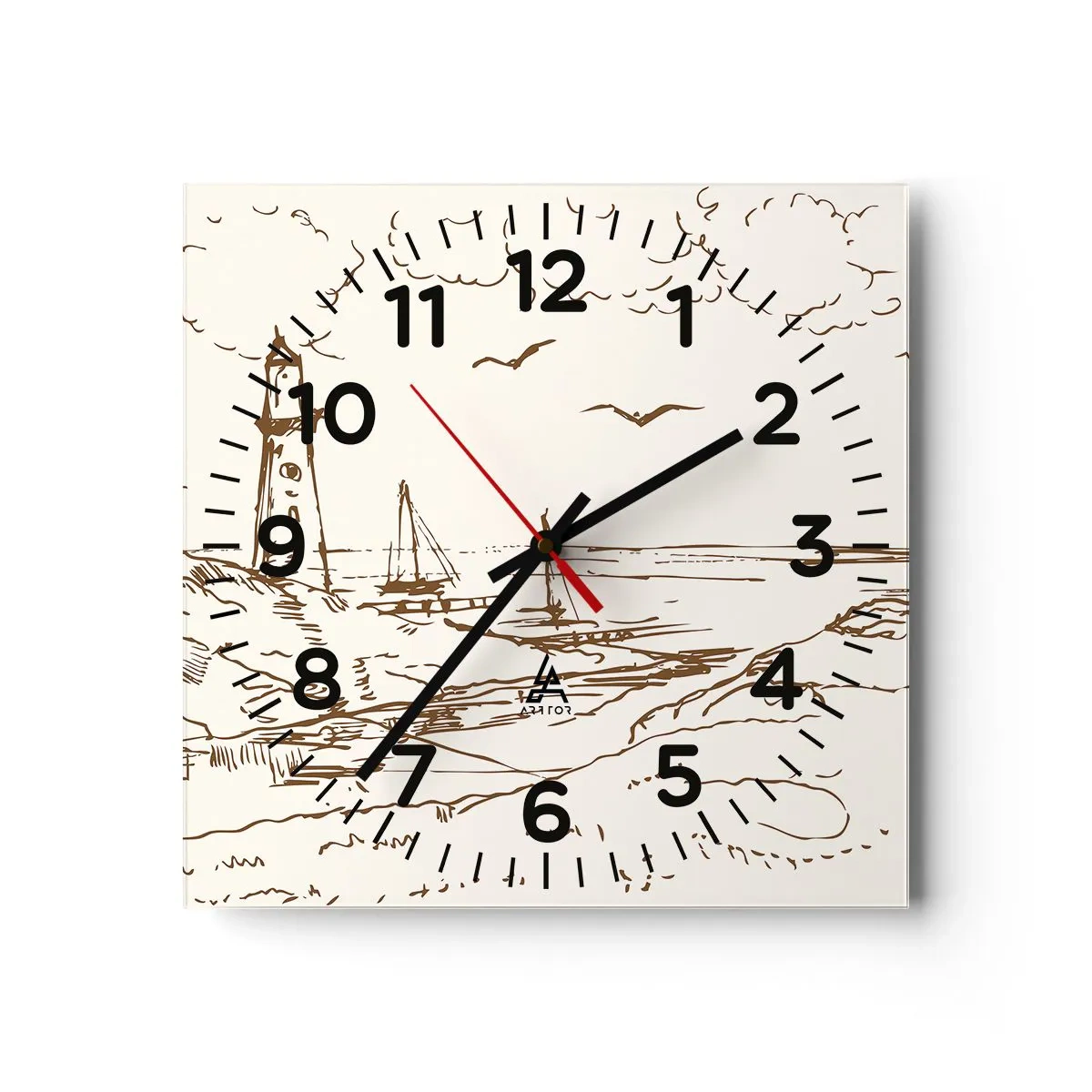 Horloge murale - Pendule murale - Esquisse de souvenirs d'été - 30x30 cm