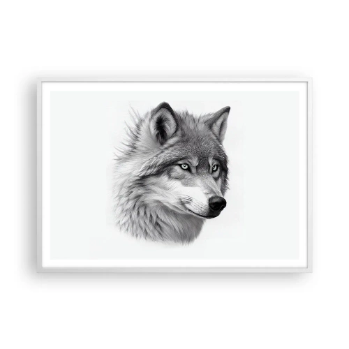 Affiche dans un cadre blanc - Poster - Alpha – sans aucun doute - 100x70 cm