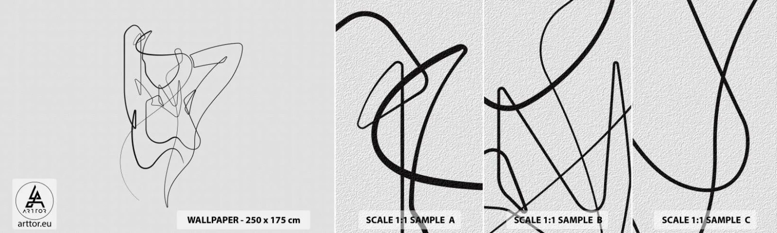 Échantillon De Papier Peint Standard Eco - Vraiment, tu es comme ça... - Abstraction, Le corps de la femme, Graphique - 100x30 cm