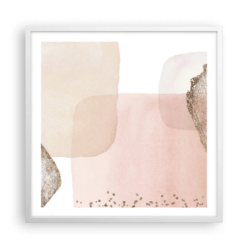 Affiche dans un cadre blanc - Poster - Regard à travers la couleur - 60x60 cm