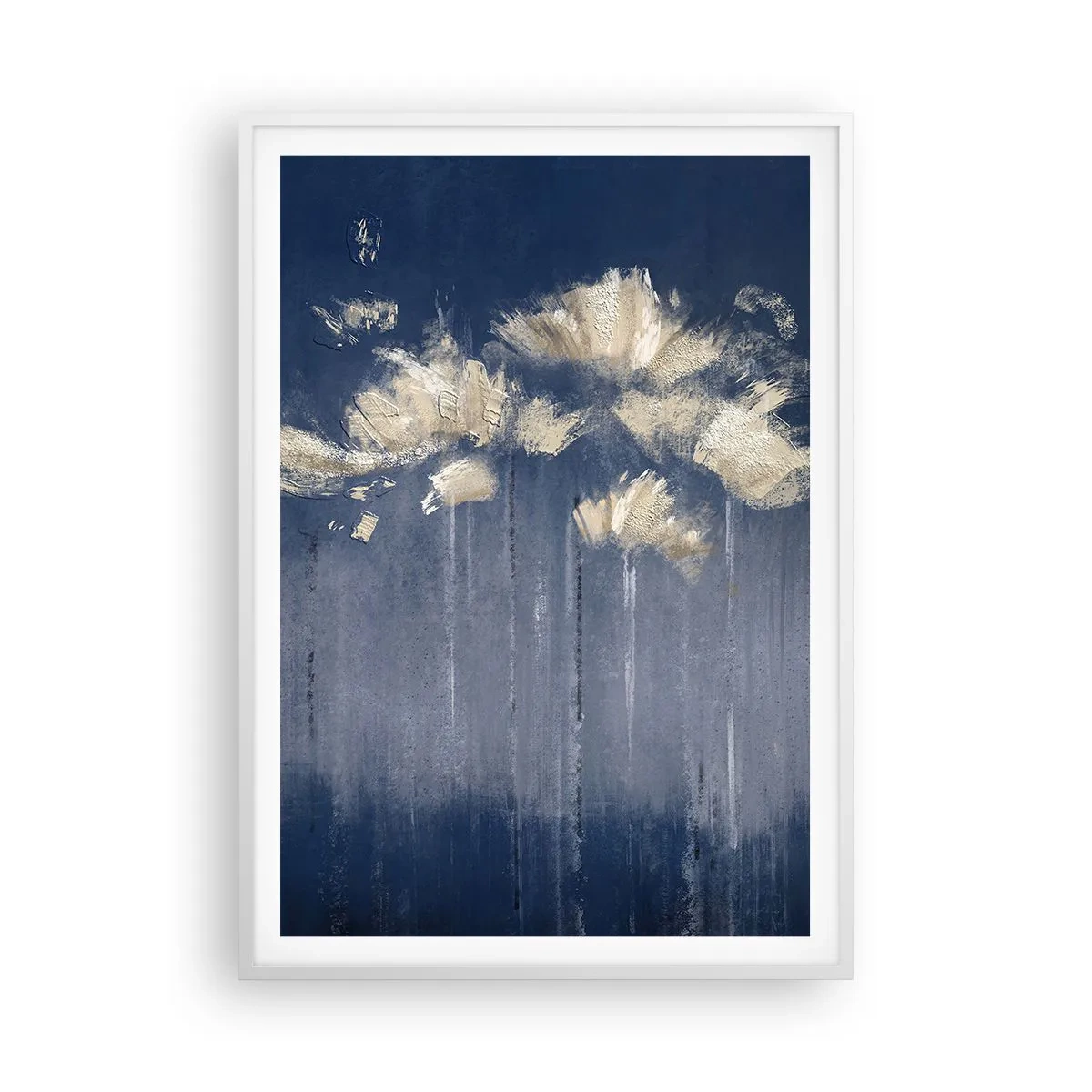 Affiche dans un cadre blanc - Poster - Comme des pétales au vent - 70x100 cm