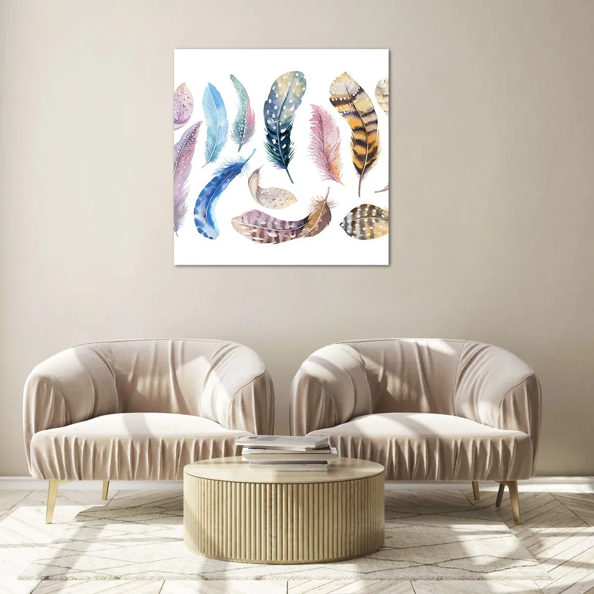 Impression sur verre - Image sur verre - Léger, bariolé et multicolore - 70x70 cm