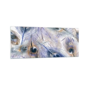 Impression sur verre - Image sur verre - Composition de paon - 100x40 cm