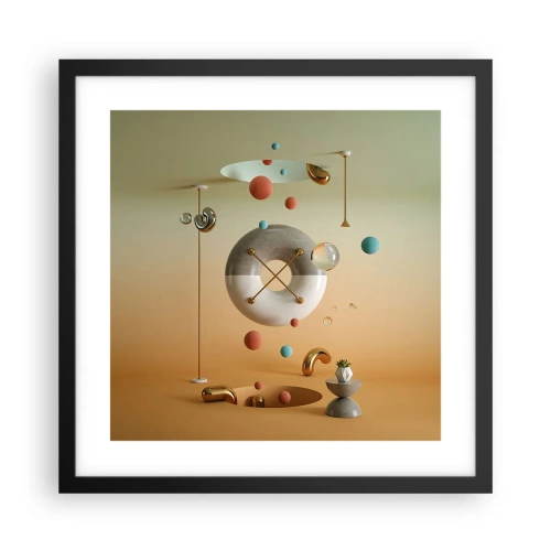 Affiche dans un cadre noir - Poster - Tout peut arriver - 40x40 cm