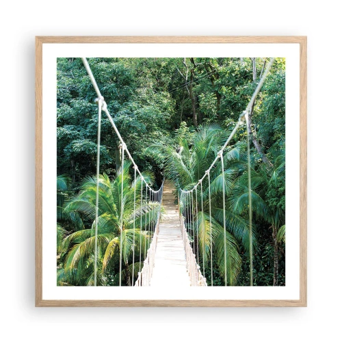 Affiche dans un chêne clair - Poster - Welcome to the jungle! - 60x60 cm