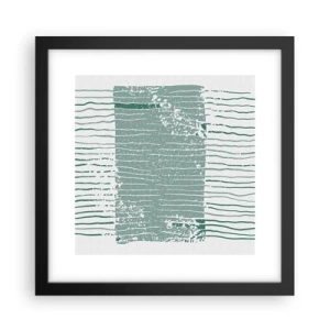 Affiche dans un cadre noir - Poster - Abstraction de la mer - 30x30 cm