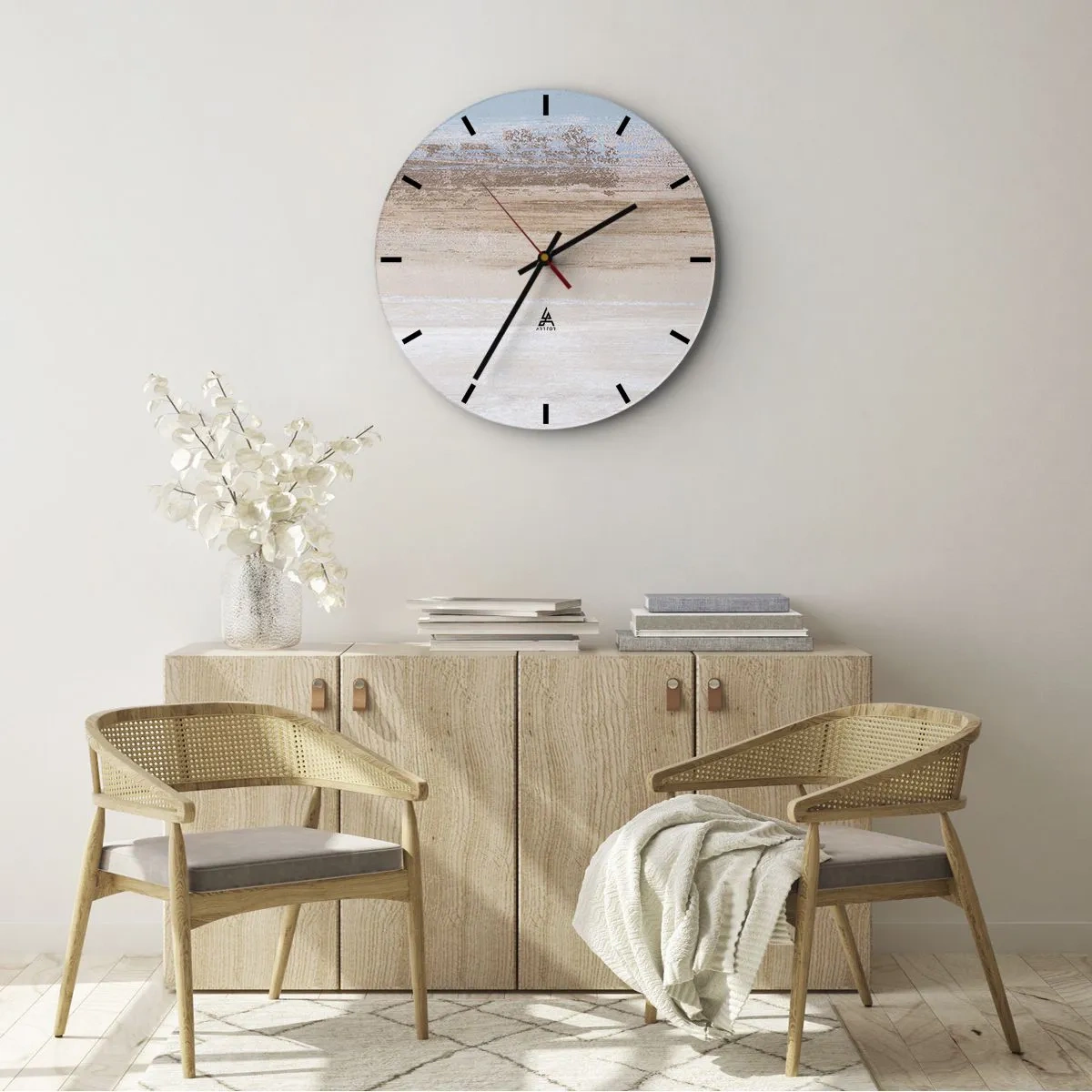 Horloge murale - Pendule murale - Paysage ambigu - 30x30 cm