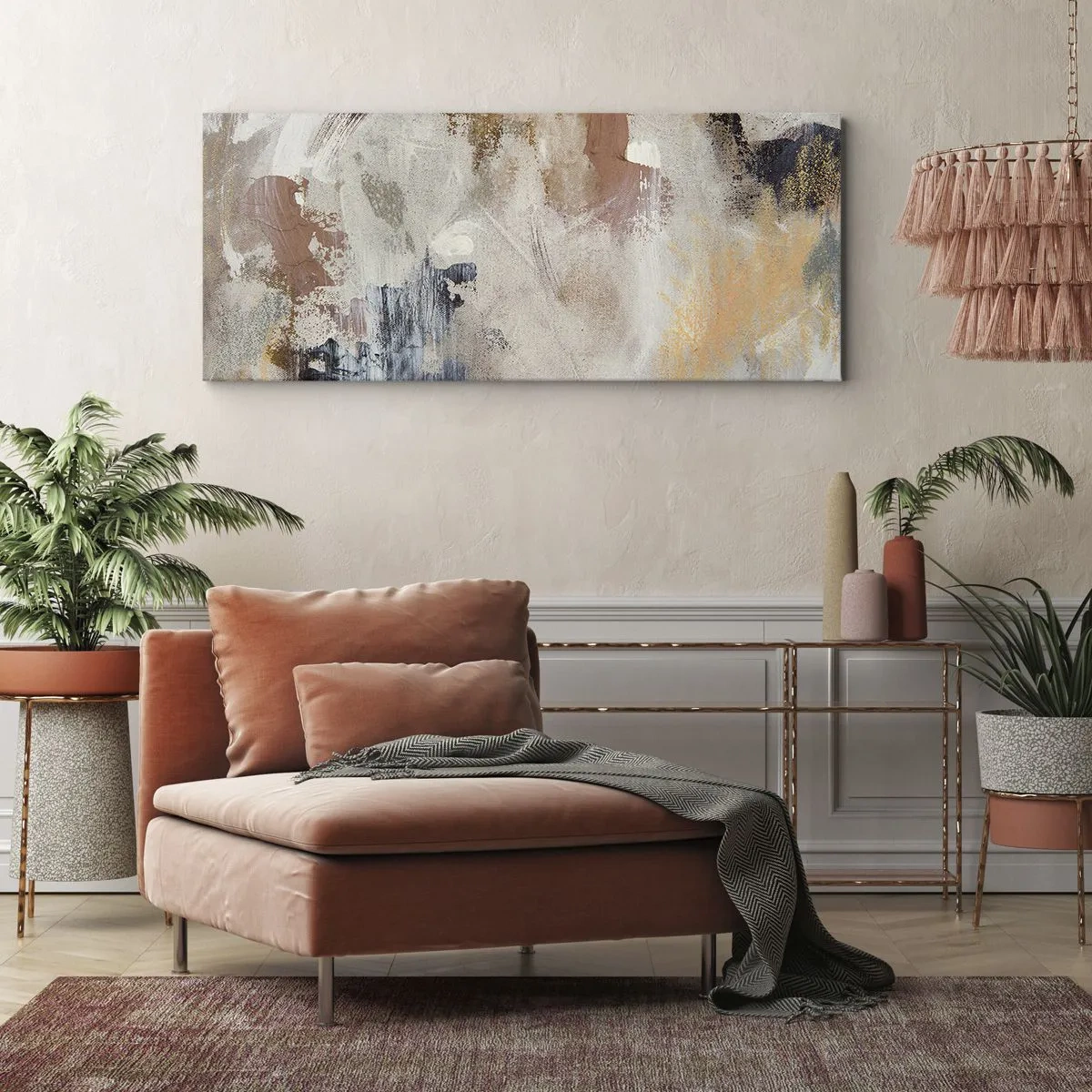 Impression sur toile - Image sur toile - Abstraction brumeuse - 100x40 cm