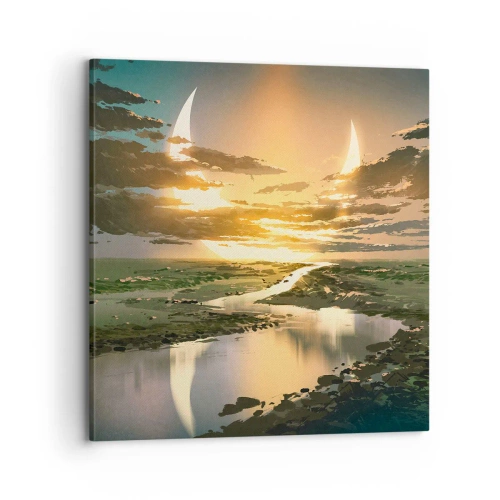 Impression sur toile - Image sur toile - Quelque part dans une galaxie lointaine, très lointaine - 70x70 cm