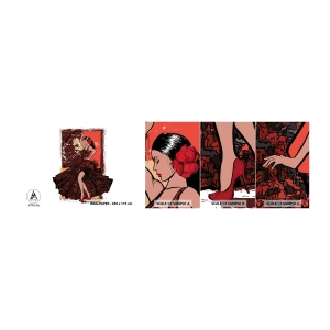 Échantillon De Papier Peint Standard Eco - Au rythme du cœur - Danseur, Flamenco, Danse - 100x30 cm