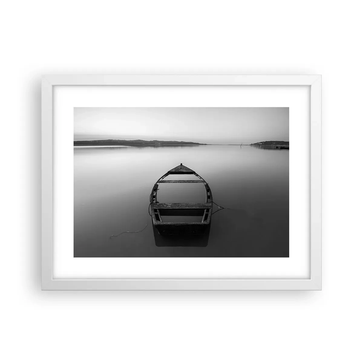 Affiche dans un cadre blanc - Poster - Nostalgie et mélancolie - 40x30 cm