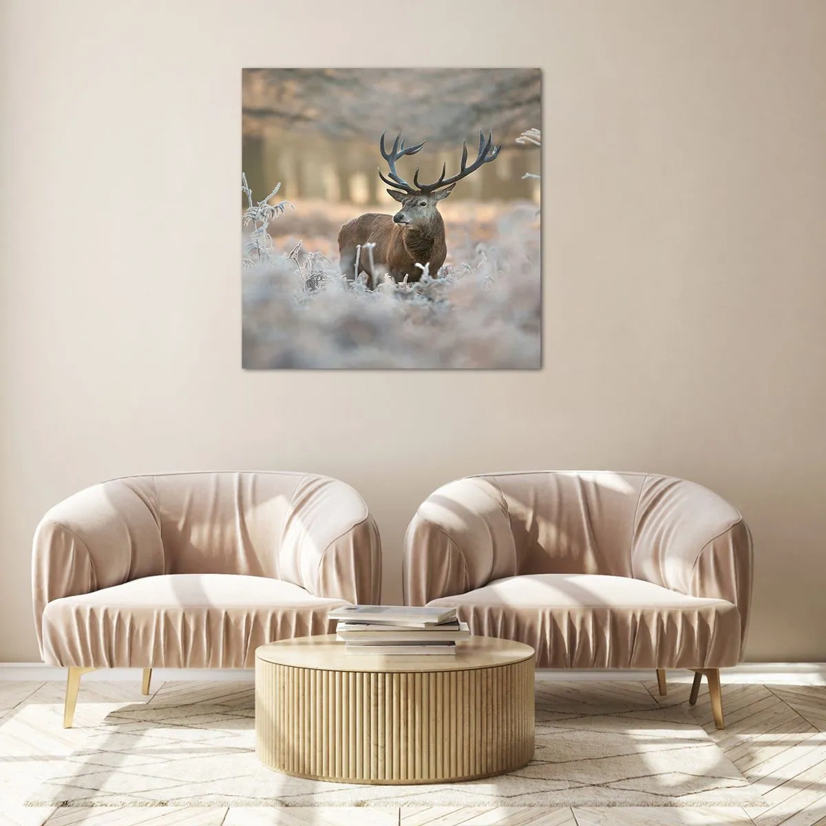 Impression sur verre - Image sur verre - Une matinée animée - 30x30 cm