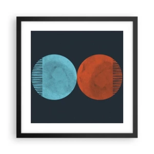 Affiche dans un cadre noir - Poster - Seulement la géométrie ? - 40x40 cm