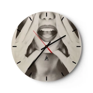 Horloge murale - Pendule murale - J'arrive! - 40x40 cm