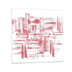 Impression sur verre - Image sur verre - La ville rouge - 70x70 cm
