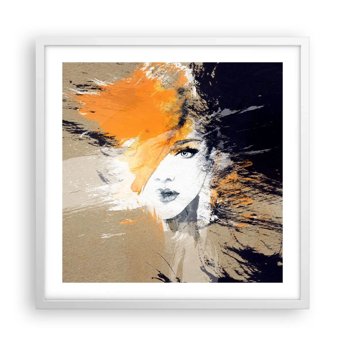 Affiche dans un cadre blanc - Poster - Et la lumière fut - 50x50 cm