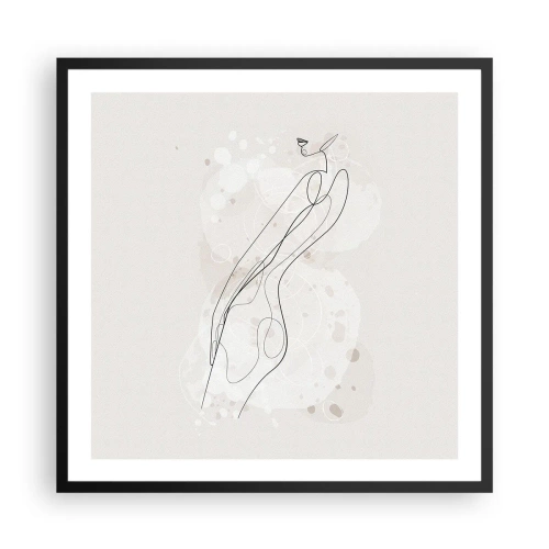 Affiche dans un cadre noir - Poster - Trompe l'oeil - 60x60 cm