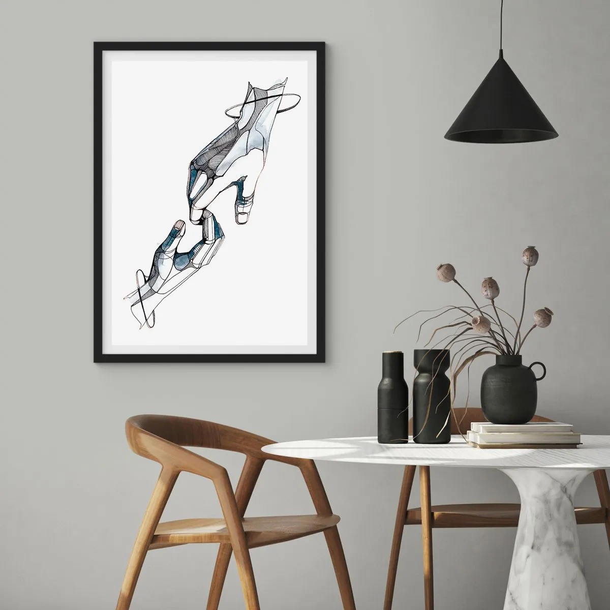 Affiche dans un cadre noir - Poster - Un bon geste - 61x91 cm