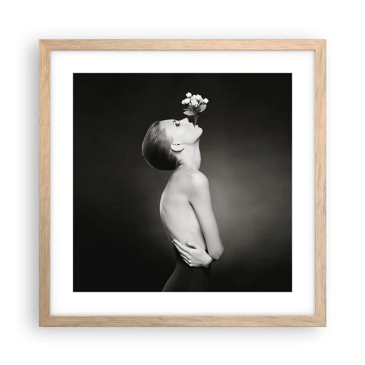 Affiche dans un chêne clair - Poster - Elégance excentrique - 40x40 cm