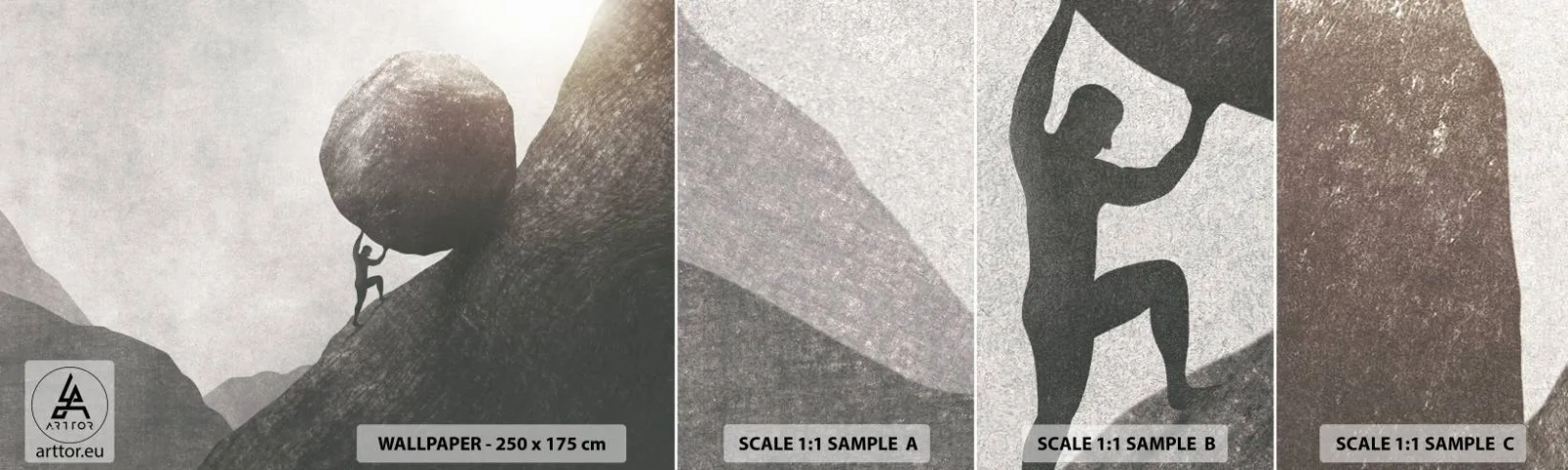 Échantillon de Papier Peint Autocollant Deluxe Sticker - Je crois contre tout espoir - Abstraction, Morceau, Forcer - 100x30 cm