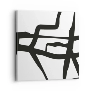 Impression sur toile - Image sur toile - Conception noir et blanc - 30x30 cm