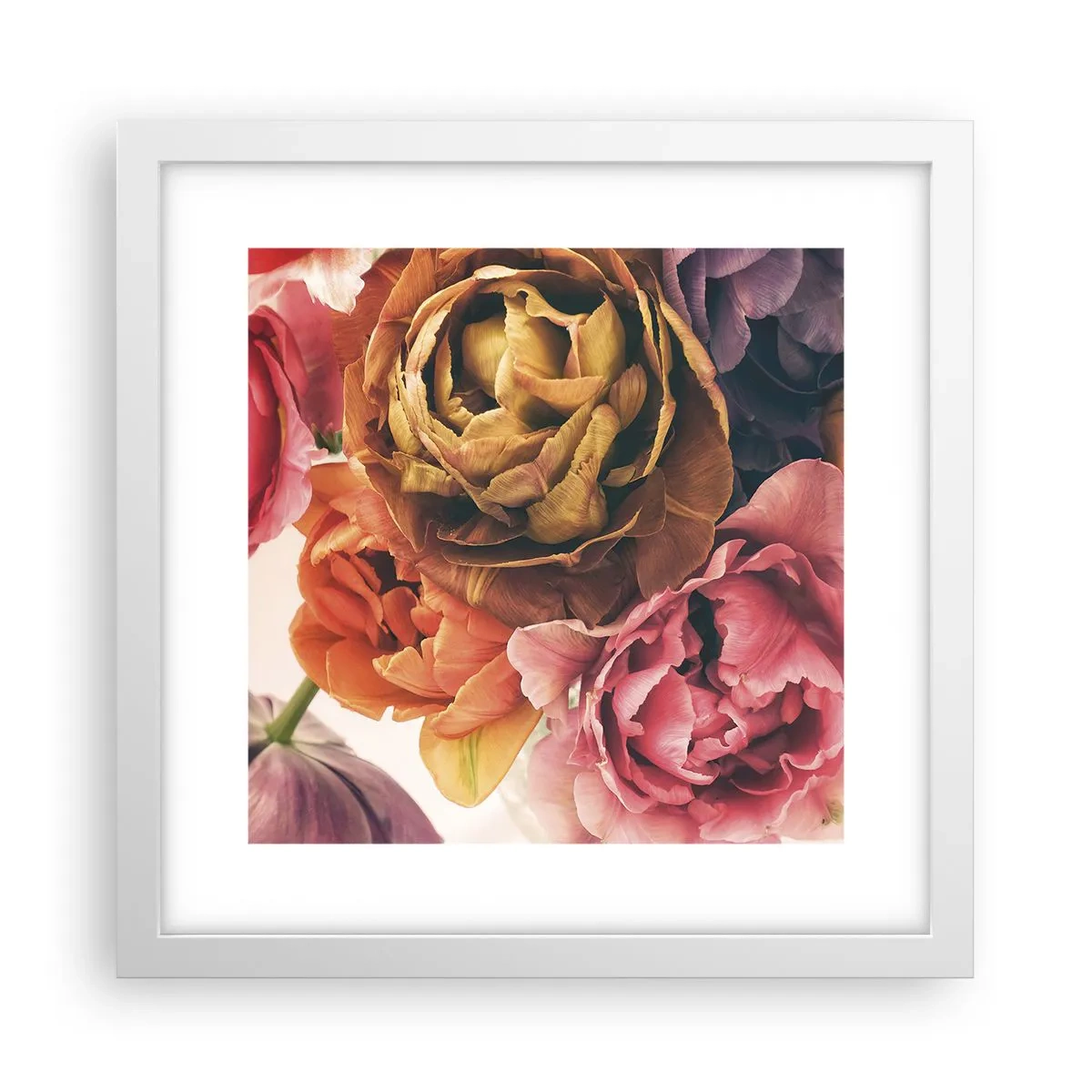 Affiche dans un cadre blanc - Poster - La fête de la vie - 30x30 cm