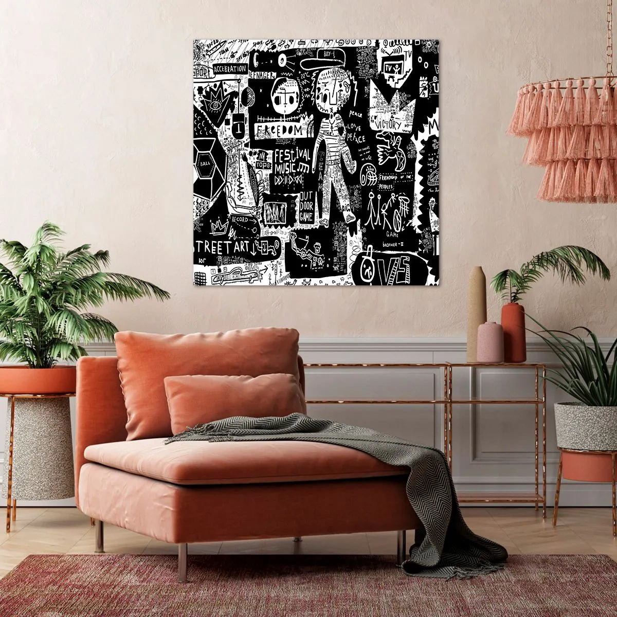 Impression sur toile - Image sur toile - Jeunesse spirituelle de loi et de joie - 70x70 cm