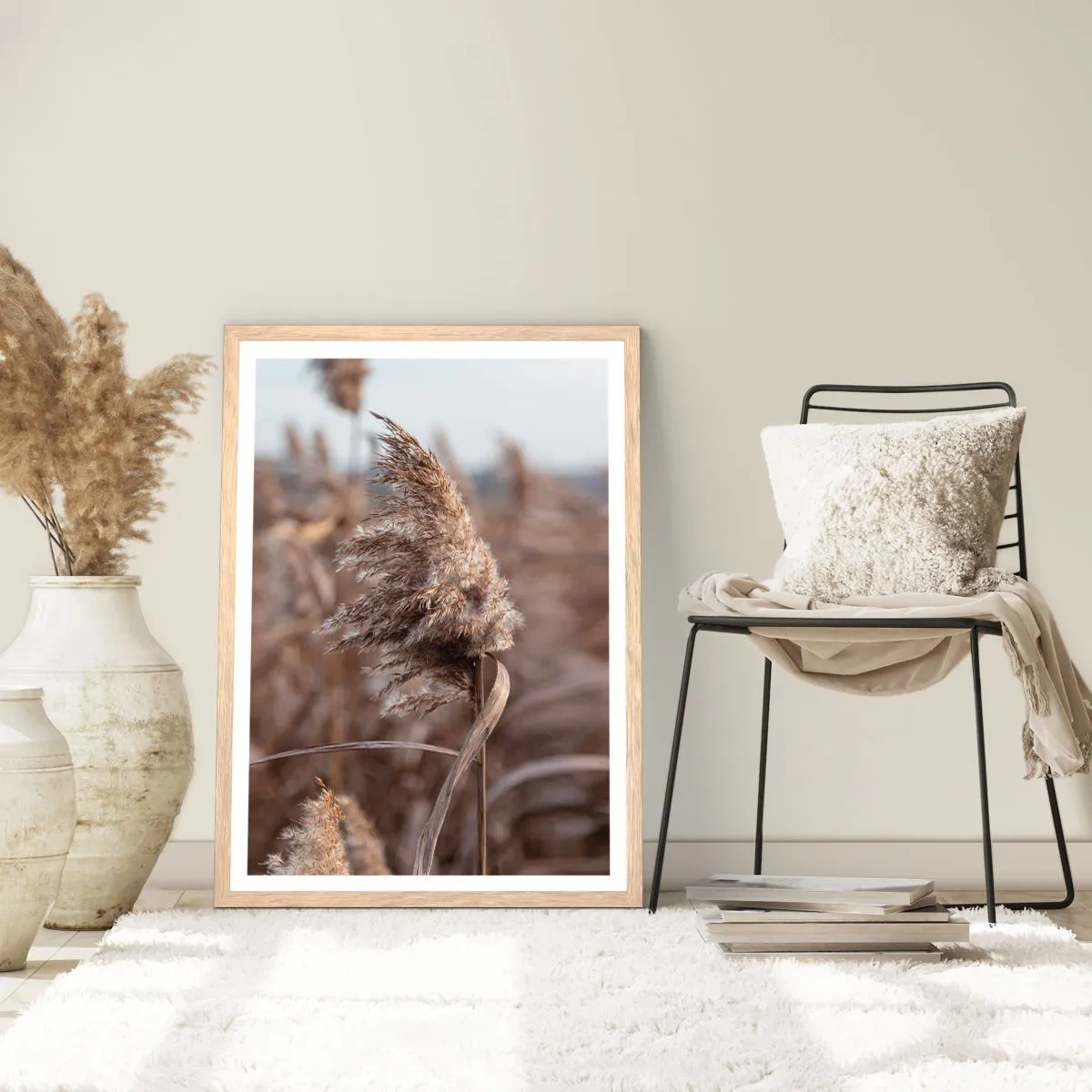 Affiche dans un chêne clair - Poster - Il est temps de s'envoler avec le vent - 61x91 cm