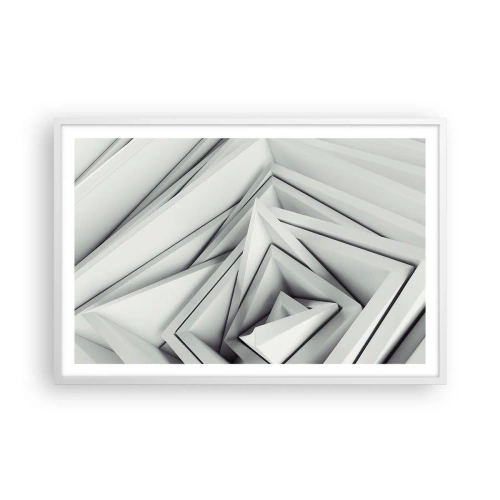 Affiche dans un cadre blanc - Poster - Bourgeon d’angles vifs - 91x61 cm