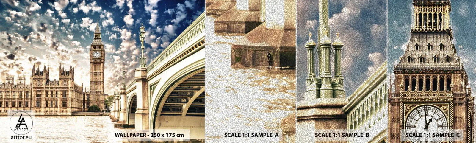 Échantillon de Papier Peint Premium Sand - Nuages