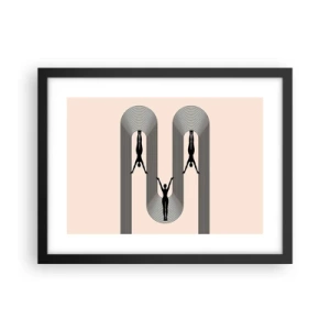 Affiche dans un cadre noir - Poster - Les jambes en l’air - 40x30 cm