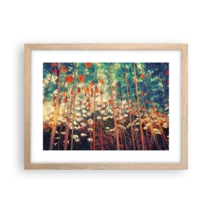 Affiche dans un chêne clair - Poster - La vie secrète des feuilles - 40x30 cm