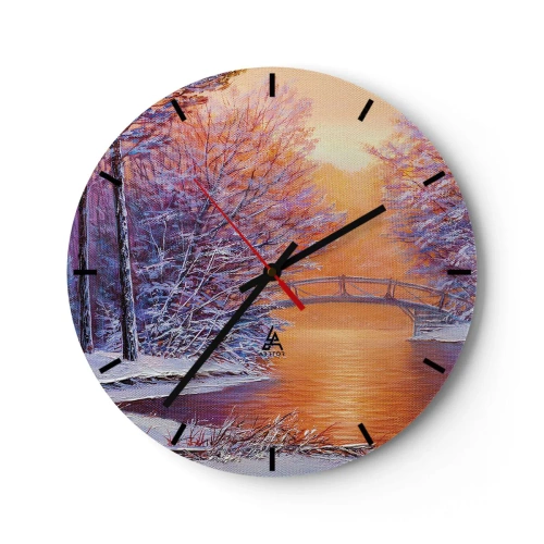 Horloge murale - Pendule murale - On se rencontre ici - 40x40 cm