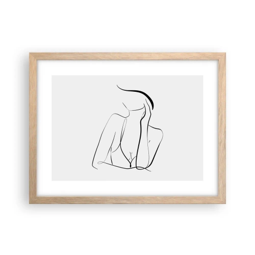 Affiche dans un chêne clair - Poster - Sur les vague d'un rêve - 40x30 cm