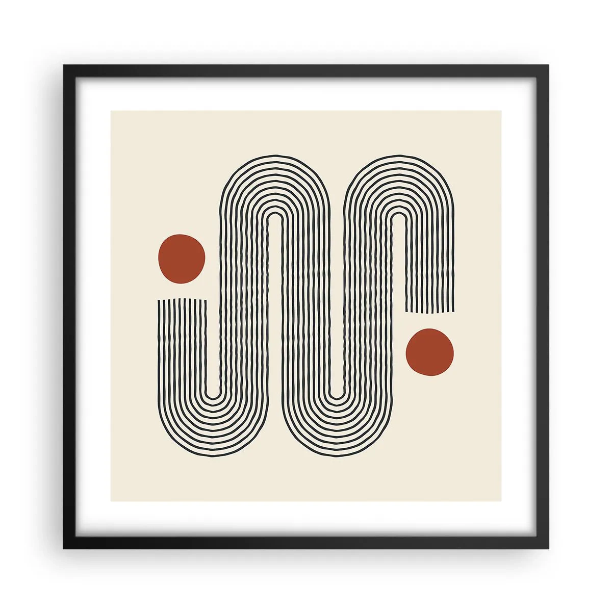 Affiche dans un cadre noir - Poster - Du début à la fin - 50x50 cm