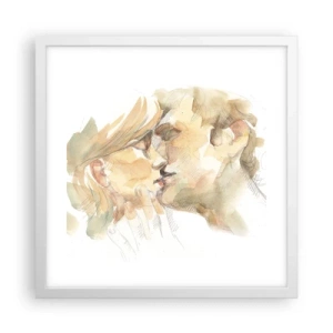 Affiche dans un cadre blanc - Poster - A moitié trouvé ? - 40x40 cm