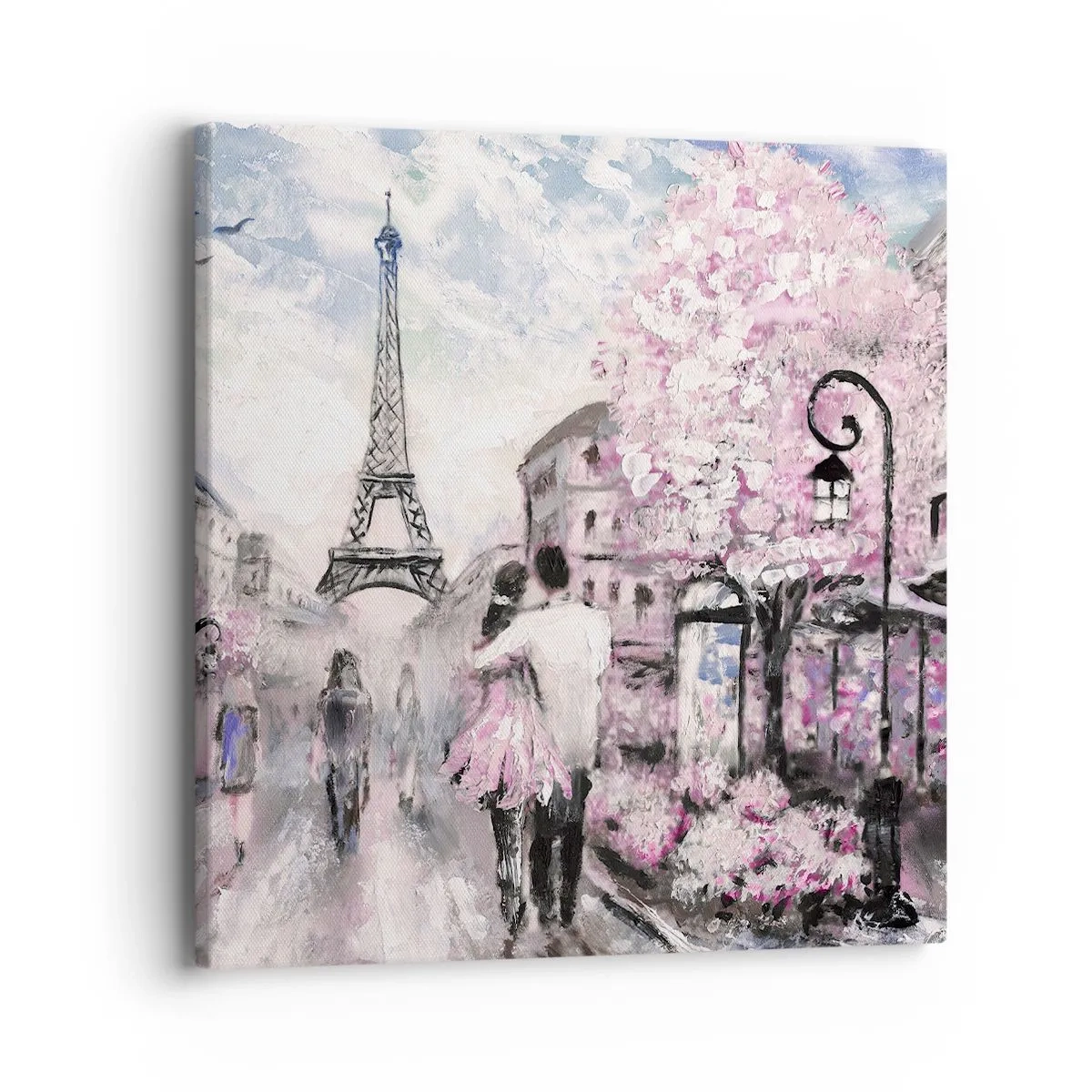 Impression sur toile - Image sur toile - Comment tomber amoureu, il faut juste... - 40x40 cm