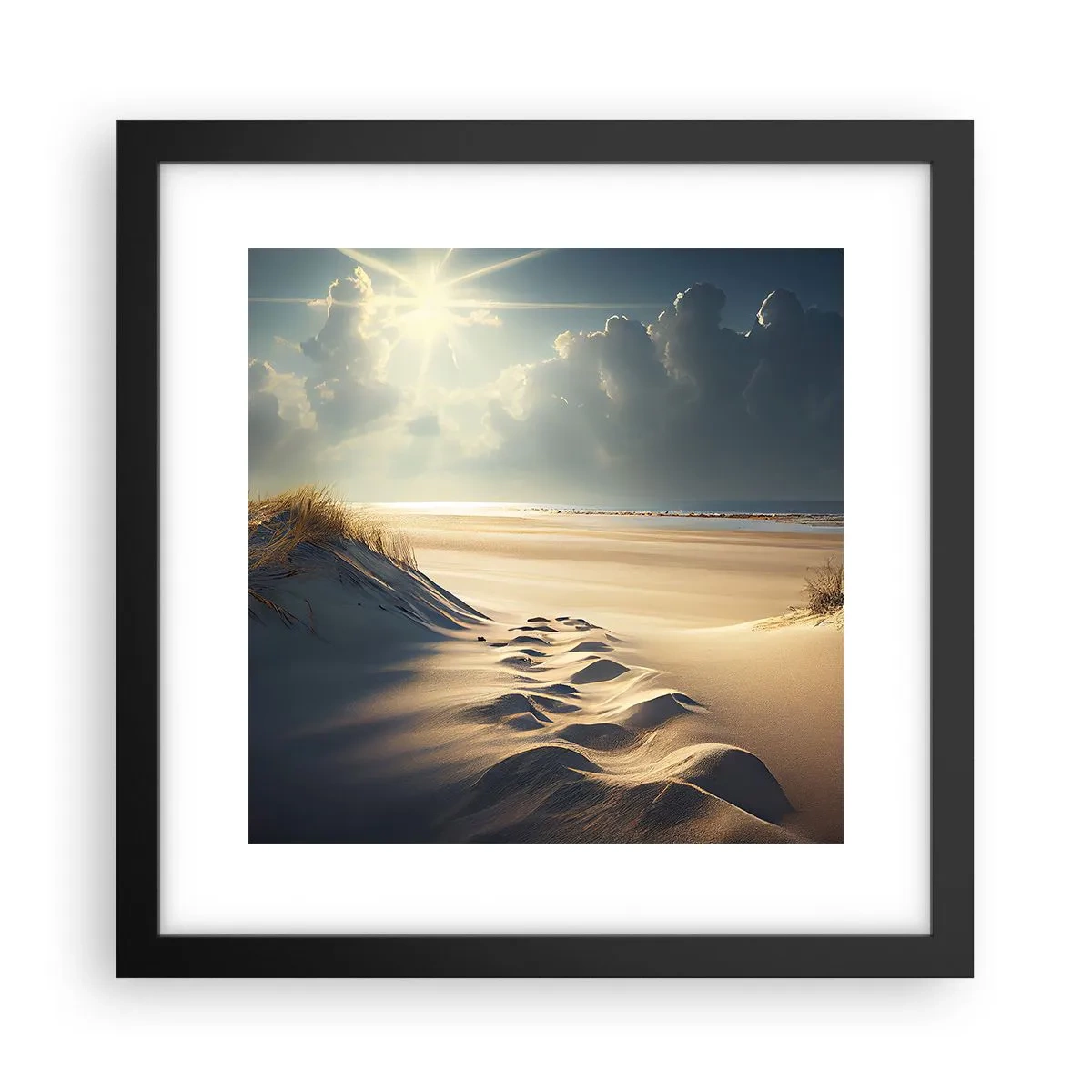 Affiche dans un cadre noir - Poster - Un paysage apaisant - 30x30 cm