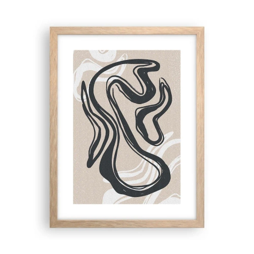Affiche dans un chêne clair - Poster - Expression multipliée - 30x40 cm