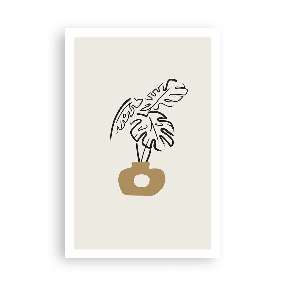 Affiche - Poster - Monstera – décoration de la maison - 61x91 cm