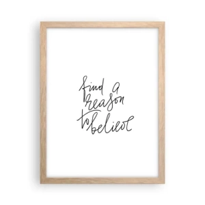 Affiche dans un chêne clair - Poster - C'est possible - 30x40 cm